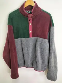 90s USA製 ウールリッチハーフジップ フリース　クレイジー　M