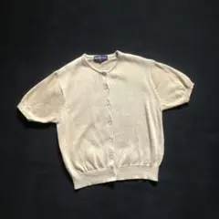old ralph laurdn ベージュ リネン 麻素材 半袖 カーディガン