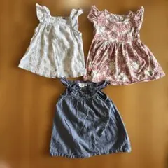 海外ベビー服 ワンピースチュニック　3点おまとめ80cm 90cmのサムネイル