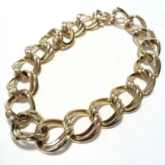 希少美品✨️ヴィンテージ ゴールドリンクチェーン ゴージャスネックレス