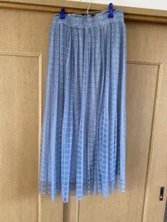 ABITOKYO⭐︎チェック柄の水色スカート Lサイズ