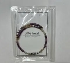 未開封 Little treat ビーズブレスレット パープル ゴールドのサムネイル