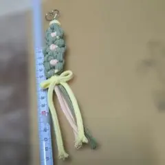 マクラメ編み　ストラップ ハンドメイド　花