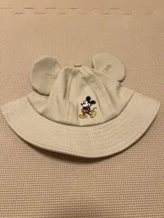 ミッキーマウス 耳付きベージュハット