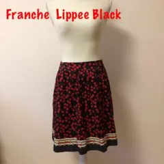 新品　フランシュリッペブラック　さくらんぼ柄スカートのサムネイル