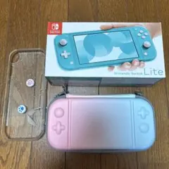 極美品 Switch Lite 完品 新品時フィルム貼付 ターコイズ