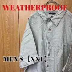TT51【US輸入】WEATHERPROOF　半袖シャツ【メンズXXL】黄緑のサムネイル