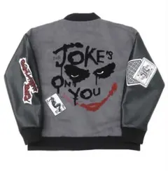 新品　未使用THE JOKER スタジャン グレー/ブラック　ダークナイトのサムネイル