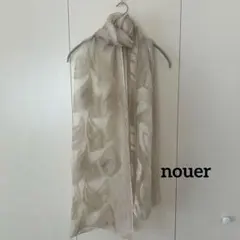 nouerリーフモチーフジャガードストール