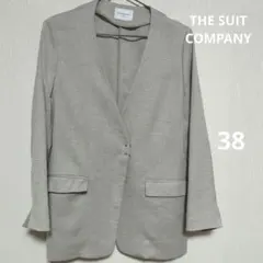 THE SUIT COMPANY ノーカラージャケット グレー 38のサムネイル