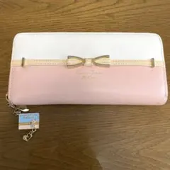 SamanthaTavasa リボン付き長財布 ピンク チャーム付き