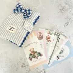 即発送[リフィル6枚付] A6バインダー&バインダーカバーセット ブルーリボン付