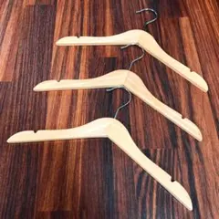 イケア 【 IKEA 】 子供用 木製ハンガー 3本セット 美品 ②のサムネイル