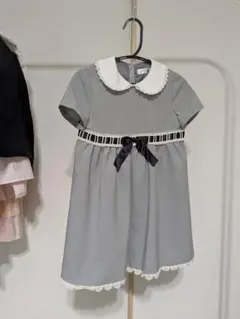 CHOPIN deux 丸襟フォーマルワンピース　グレー120cm