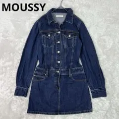 MOUSSY LOW WAIST DENIM MINI ドレスワンピース　デニム
