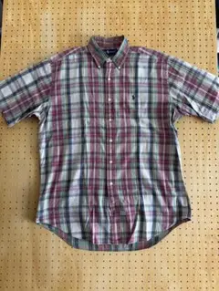 ラルフローレン　半袖マドラスチェックシャツ　M