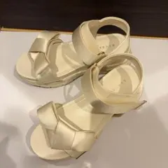 【RANDA】リボン付き厚底サンダル アイボリーのサムネイル
