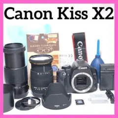 望遠レンズデビューに✨Canon Kiss X2✨ダブルレンズ✨スマホ転送のサムネイル