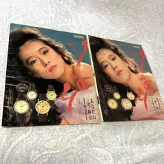 中森明菜22歳　切り抜き 2点セット　腕時計広告 超貴重　1988年2月頃