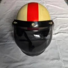 限定カラー 山城レトロフルフェイスヘルメット ホワイト/レッド PSC