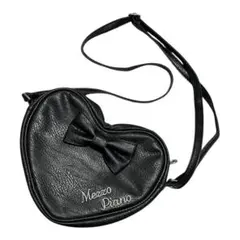 Mezzo Piano ハート型ショルダーバッグ ブラック