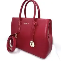 ✨美品✨ FURLA フルラ TESSA テッサ 2WAY ハンドバッグ レッド