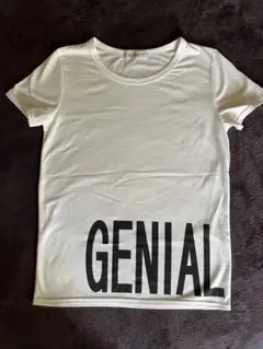 GENIAL ロゴ 半袖ＭサイズTシャツ ホワイト