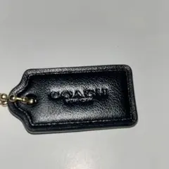COACH ブラック レザー キーホルダー