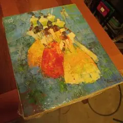 希少】池田秀郎 油絵 油彩画 『バイオリンと花』 F6 アート 絵画