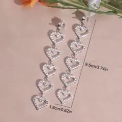 ハート5連ピアス　パーティ　発表会　ステージ￼￼ブライダル￼