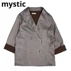 mystic ミスティック｜テーラードジャケット 千鳥格子 ブラウン 春服のサムネイル
