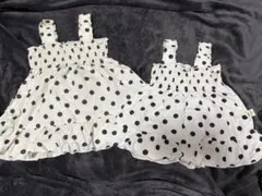 ドット　ワンピース　お揃い　姉妹のサムネイル