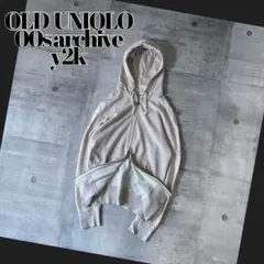 00s OLD UNIQLO ダブルジップ パーカー 短丈 c-boy y2k