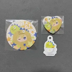 アイドリッシュセブン アイナナ 六弥ナギ モンぬい ハート缶バッジ コースター