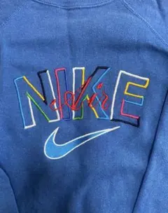 NIKE 青　スウェット　90s 古着