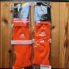 adidas オレンジ ソックス 22-24cm　2足組