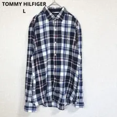 【トミーヒルフィガー】ネルシャツ ニューヨークフィット チェック柄 大きめ L
