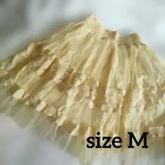 Ank Rouge ミニスカート ミニ ピンク フリル チュール ウエストゴム