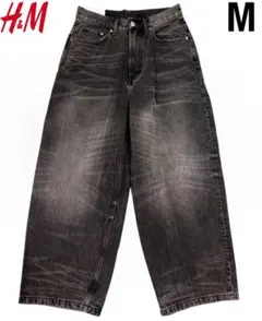  スーパーバギー 夏モデル 30×32 新品未使用 H&M スーパーバギーデニム ブラック 32/30 - メルカリ