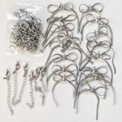 リボンチャーム アジャスターセット 丸カン まとめて 未使用 ハンドメイド 手芸