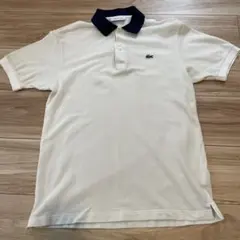 値下げ 中古 LACOSTE ポロシャツ ホワイト サイズ3 日本Sサイズ