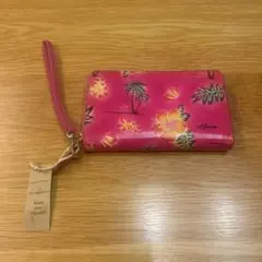 ハワイアン柄のハンドメイド皮財布　価格変更