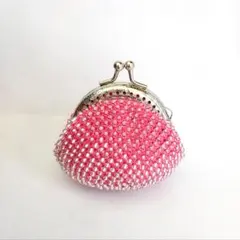 ハンドメイド ビーズがま口ポーチ〈ミニ〉