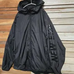 ニューエラ ウインドブレーカー ジャケット 裏地メッシュ 黒 ブラック XL