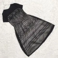 『Liebe』 リエべ (38) レースドッキングワンピース 異素材 シフォン