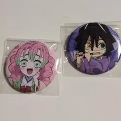 鬼滅の刃 ひなまつり ひな祭り 缶バッジ 伊黒小芭内 甘露寺蜜璃