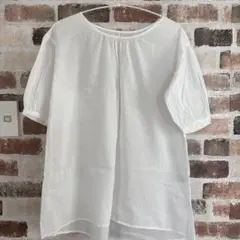 美品❤︎W closet❤︎ホワイト 半袖ブラウスのサムネイル