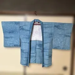 昭和レトロ　アンティーク　青色 涼しげなお色の羽織