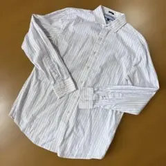 TOMMY HILFIGERストライプ柄ボタンダウンシャツ　L