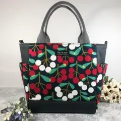 未使用品 ミュベール バトートート2WAY チェリー柄 M 大きめ 